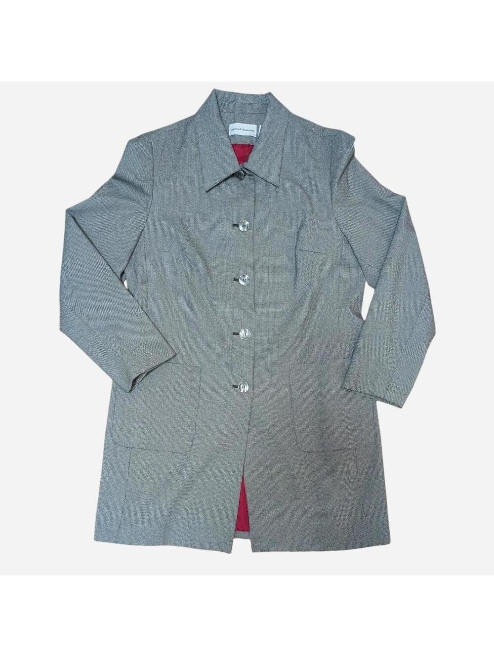 Y2K Houndstooth Long Blazer / Jacket – Women’s Size 10 - Preppy, minimalist